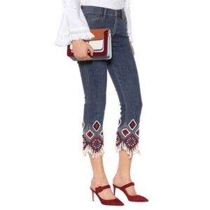Tory Burch Mia cropped shell jeans